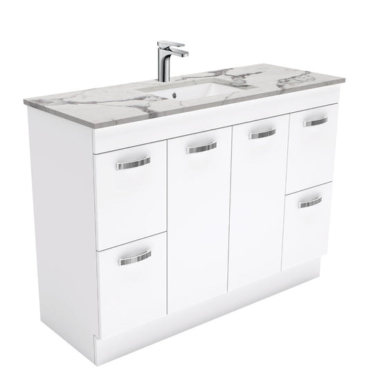 Sarah Calacatta Marble Undermount 1200 UniCab Vanity on Kick