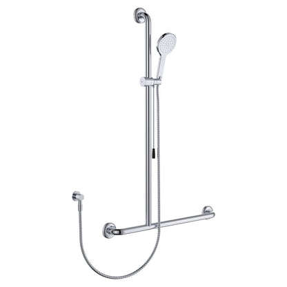 Luciana Care Inverted T Rail Shower with Push/Pull Slider, Left-Hand