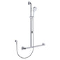 Luciana Care Inverted T Rail Shower with Push/Pull Slider, Left-Hand