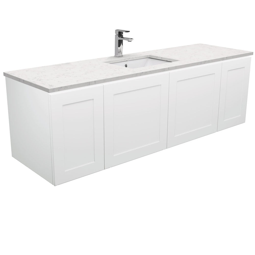 Sarah Bianco Marble Undermount Single Bowl 1500 Mila Wall-Hung Vanity