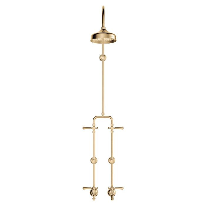 Lillian Lever Exposed Rail Shower & Bath Set, Urban Brass