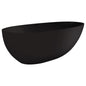 BAHAMA Matt Black Stone Bath 1700x880x560mm with Overflow
