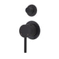 AXLE Wall Diverter Mixer with Small Round Plates Matte Black