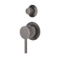 AXLE Wall Diverter Mixer with Small Round Plates Gun Metal