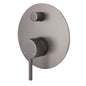 AXLE Wall Diverter Mixer with Large Round Plate Gun Metal