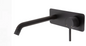 AXLE Basin/Bath Wall Mixer with 200mm Outlet Soft Square Plate Matte Black