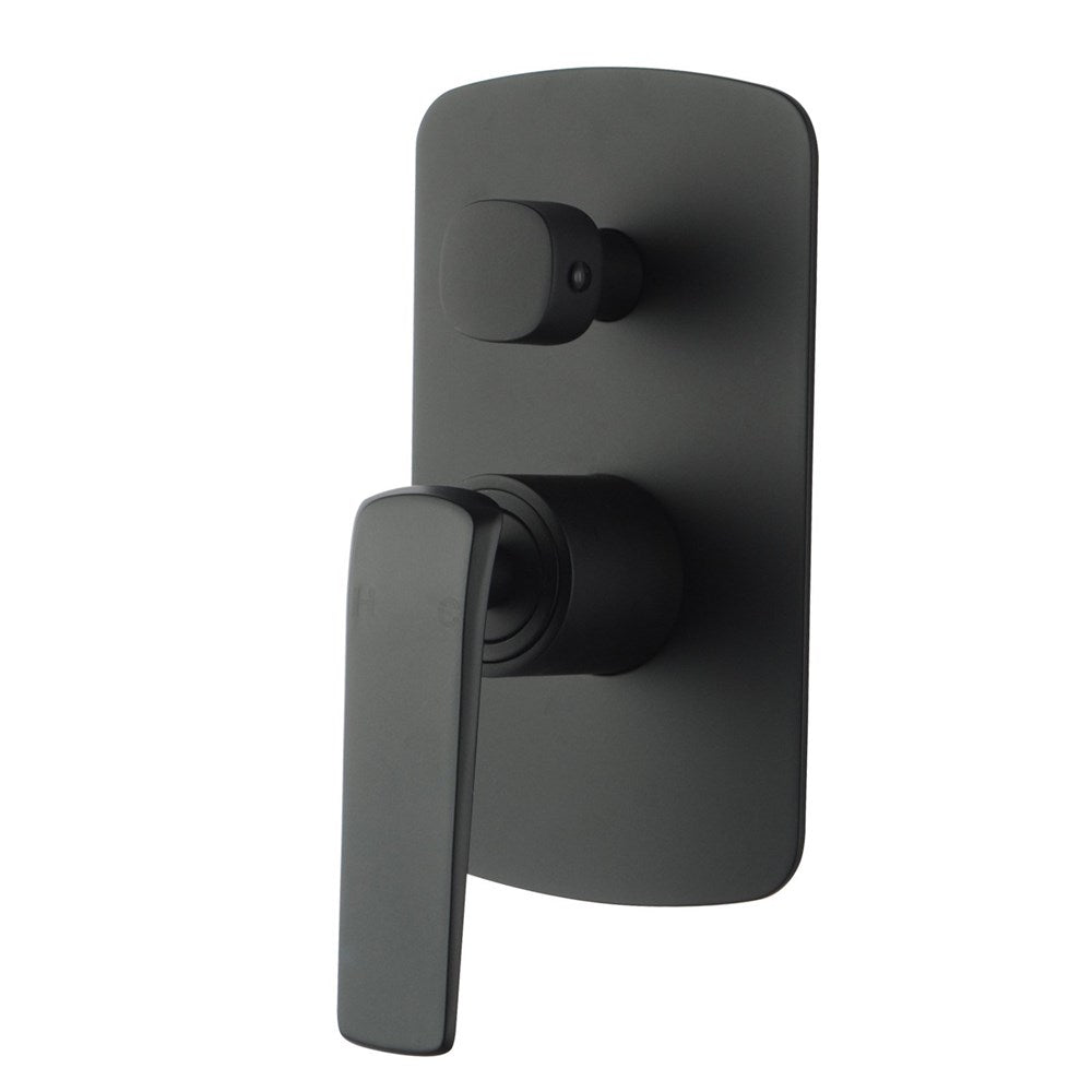Esperia Matt Black & Rose Gold Wall Mixer With Diverter