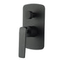Esperia Matt Black & Rose Gold Wall Mixer With Diverter