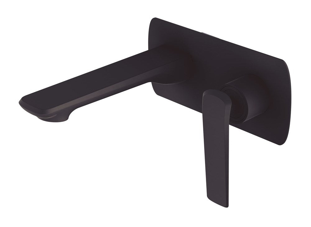 Esperia Matte Black & Rose Gold Wall Basin Mixer Tap