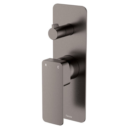 Tono Wall Mixer, Rectangular Plate, Gun Metal