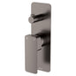 Tono Wall Mixer, Rectangular Plate, Gun Metal