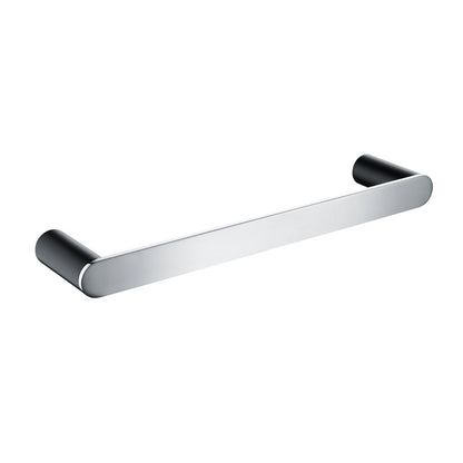 Rushy Matte Black & Chrome Towel Ring 300mm