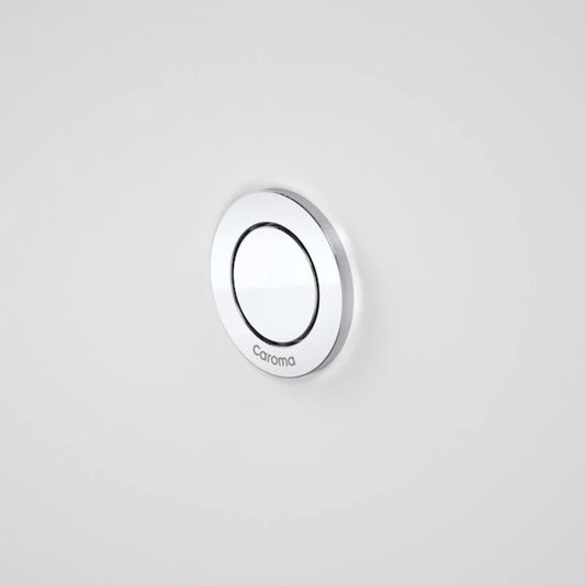 Caroma Invisi Series II Round Single Flush Custom Buttons - Chrome