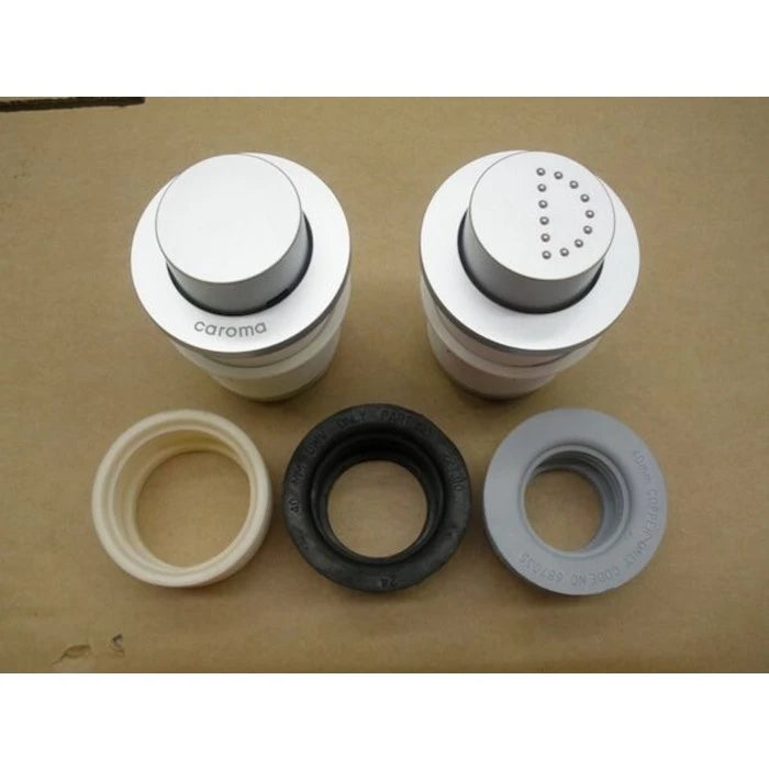 Caroma Invisi Series II Round Dual Flush Raised Care Remote Buttons - Chrome