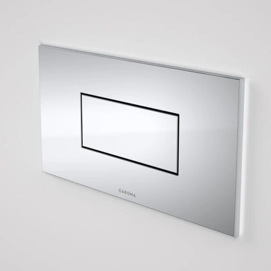 Caroma Invisi Series II Metal Rectangular Single Flush Plate & Buttons - Chrome