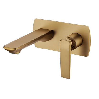 BISTON Brushed Yellow Gold Wall Mixer With Spout
