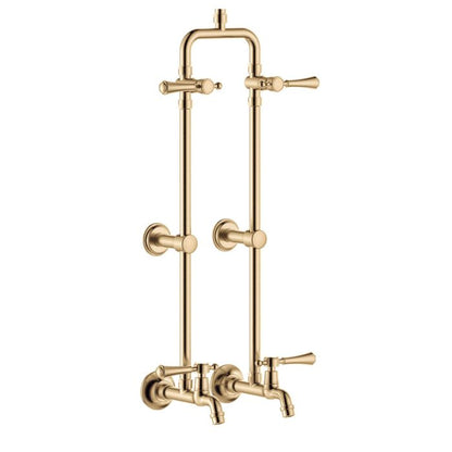 Lillian Lever Exposed Rail Shower & Bath Set, Urban Brass