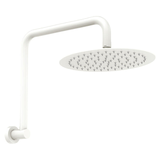 Kaya Gooseneck Shower Arm Set, Matte White