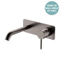 KAYA Basin/Bath Wall Mixer 160mm Dress Kit Gun Metal Soft Square Plate