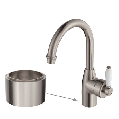 Eleanor 30mm Base Riser for Basin Mixers, Brushed Nickel
