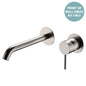 KAYA Basin/Bath Wall Mixer 200 Dress Kit Brushed Nickel Round Plate
