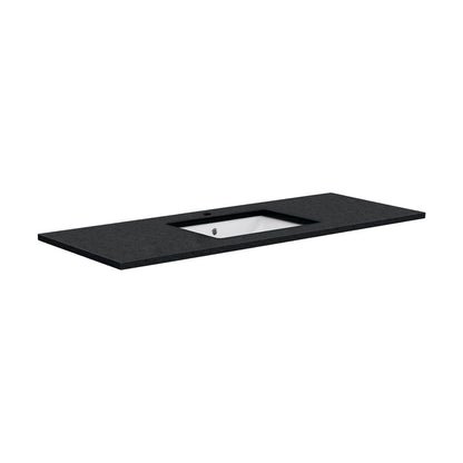 SARAH Undermount BLACK SPARKLE 1200mm Basin Top Only 1TH