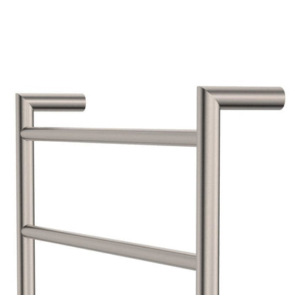 KAYA Round Heated Towel 60120 Brushed Nickel (9 Bars) 600x1200x100mm