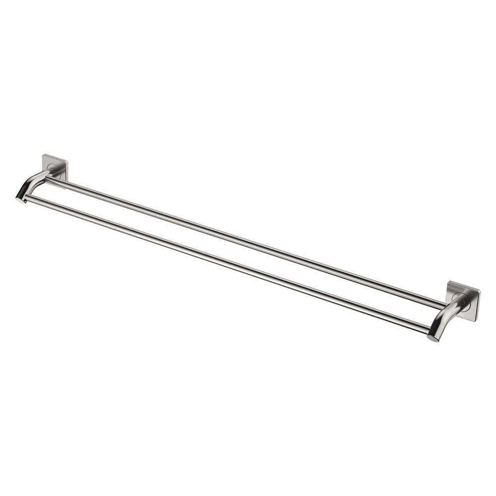 SANSA Double Towel Rail 900mm Brushed NIckel