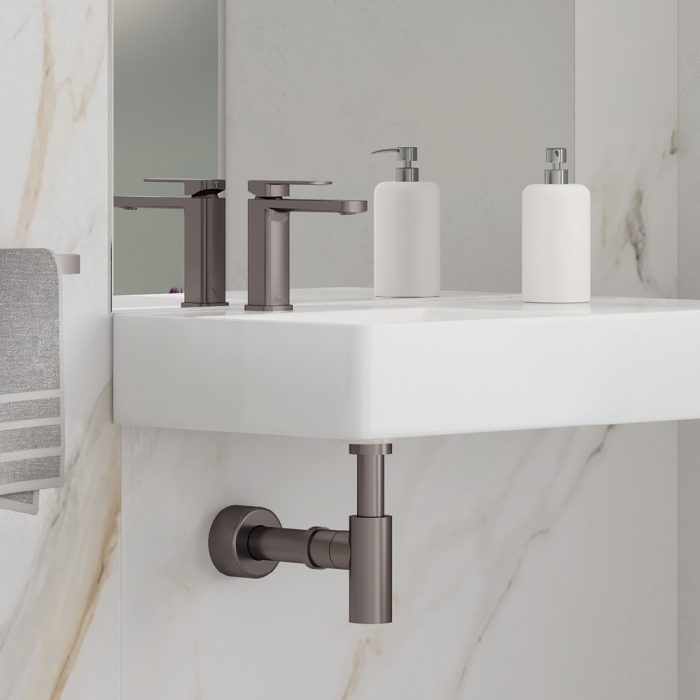 Tono Basin Mixer, Gun Metal