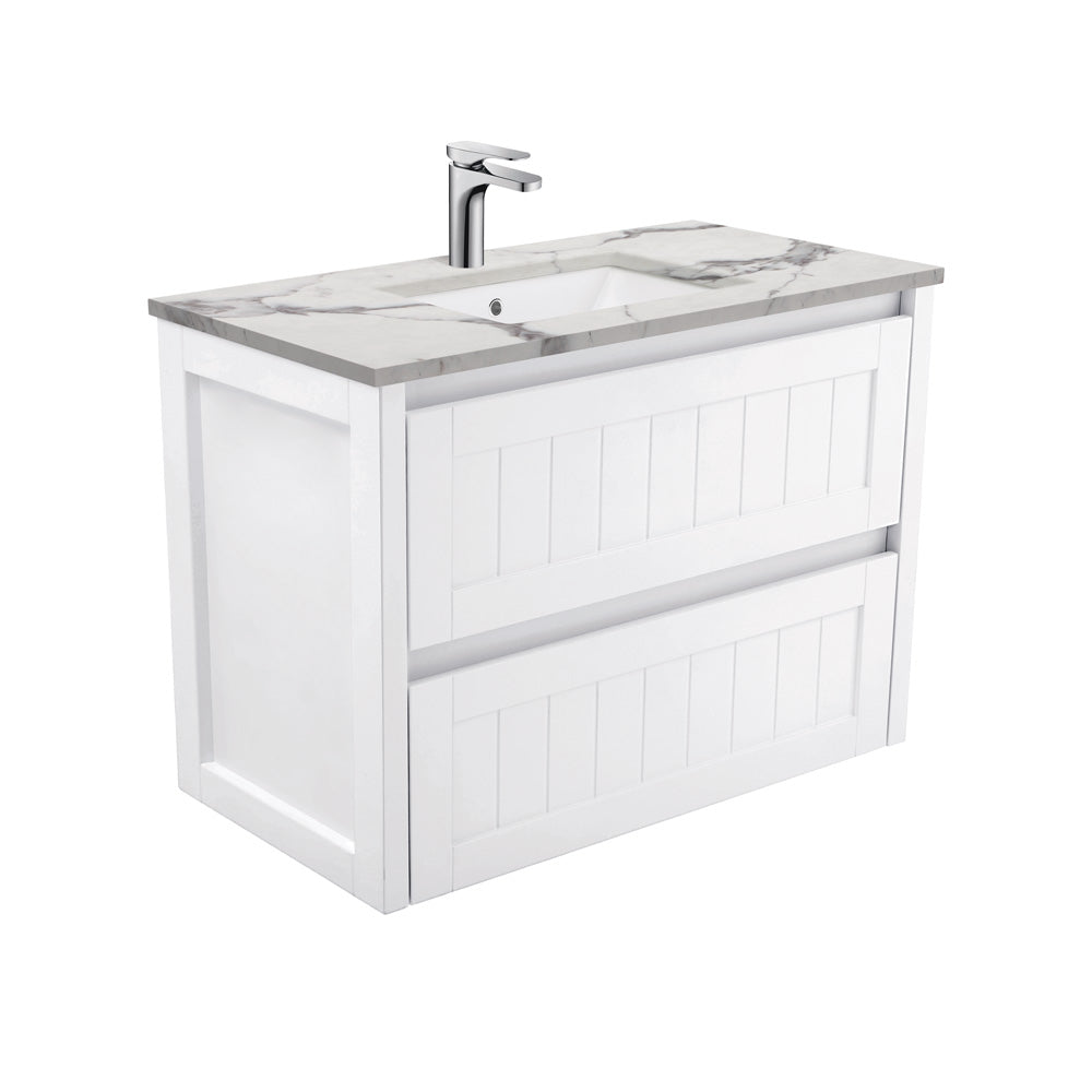 SARAH CALACATTA MARBLE 900 HAMPTON Wall Hung Cab 1TH