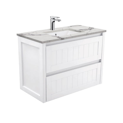 SARAH CALACATTA MARBLE 900 HAMPTON Wall Hung Cab 1TH