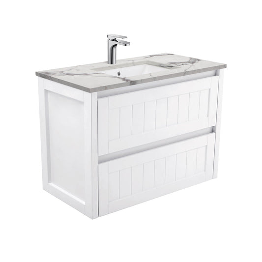 SARAH CALACATTA MARBLE 900 HAMPTON Wall Hung Cab 1TH