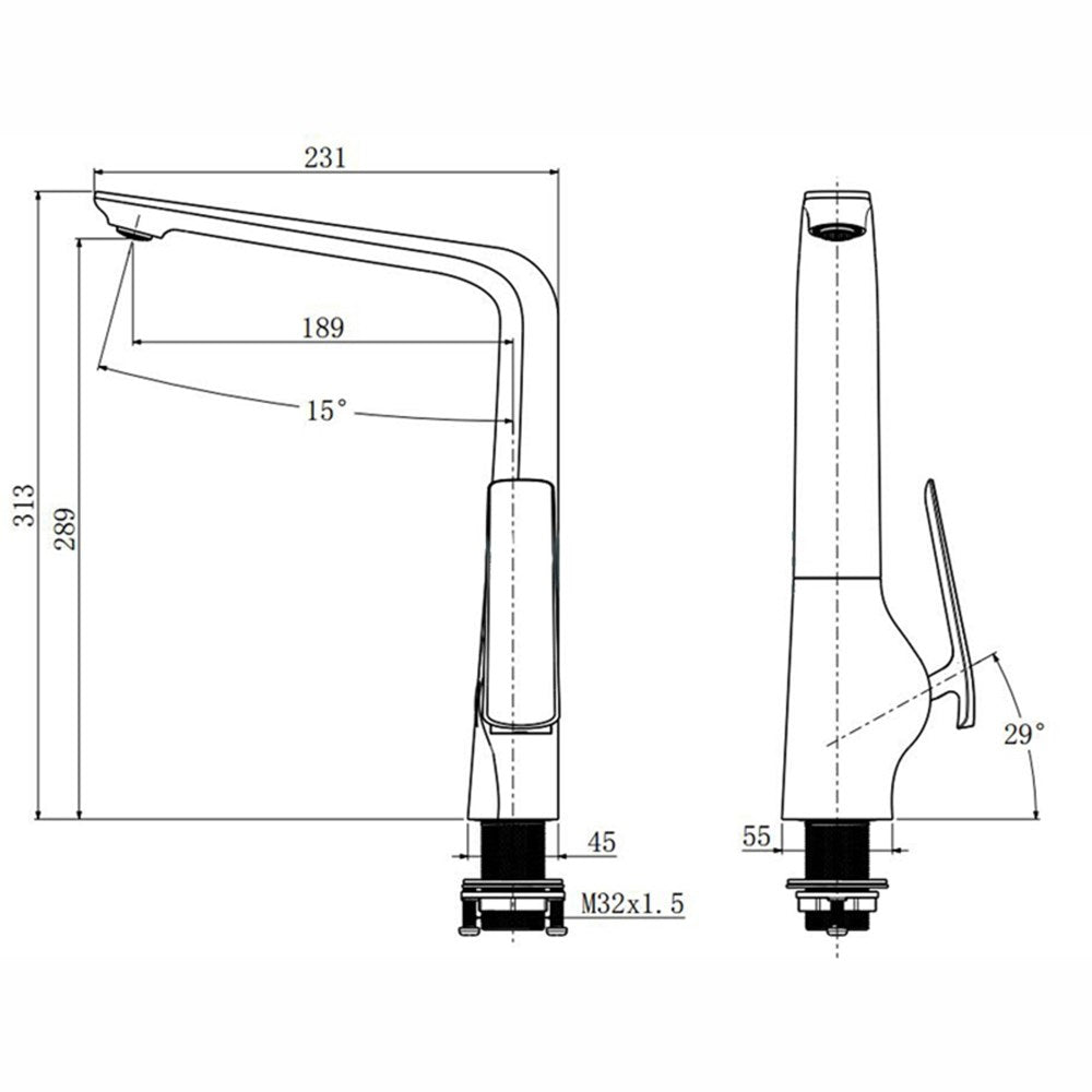 Esperia Brushed Nickel Kitchen Mixer