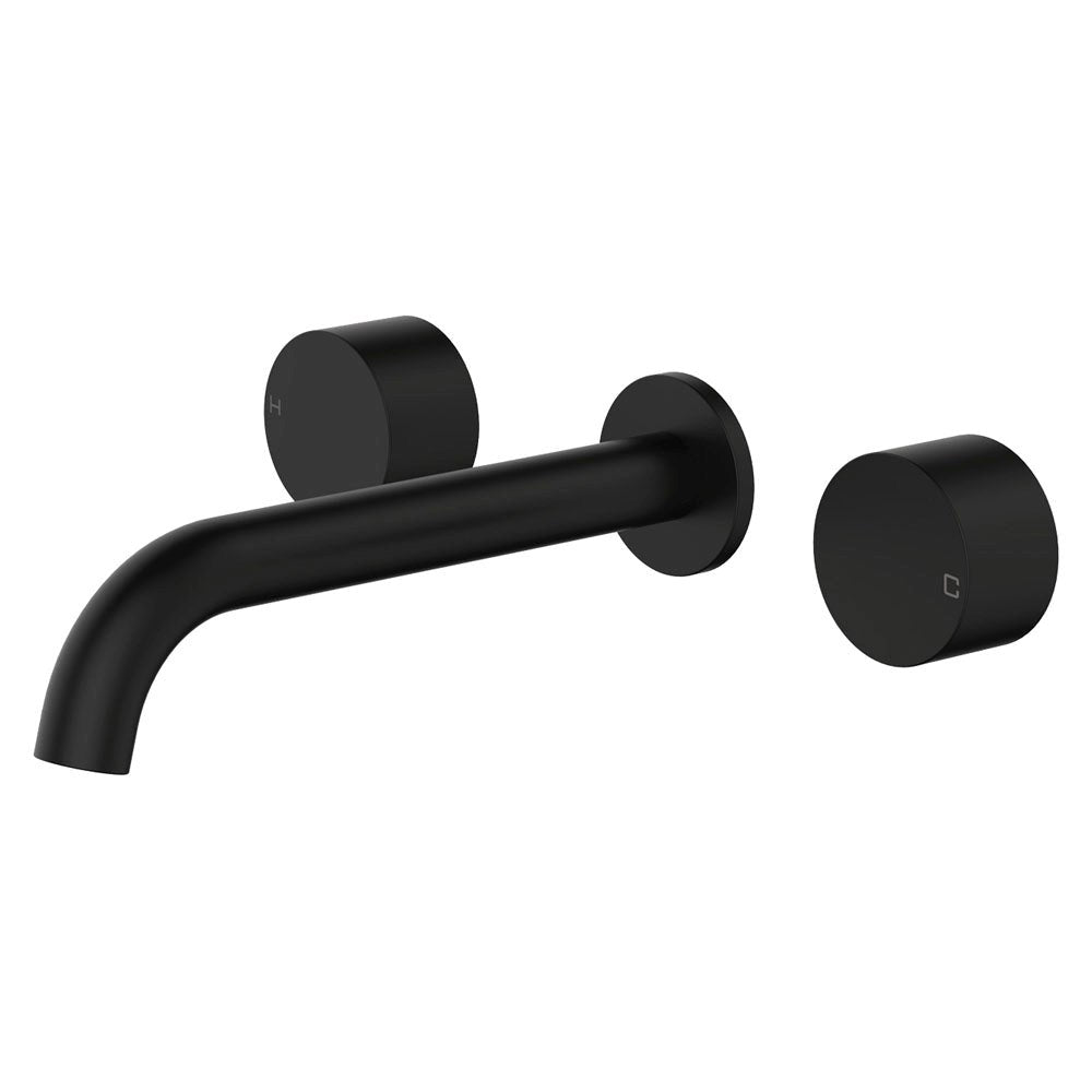 KAYA Wall Basin/Bath Tap Set Matte Black
