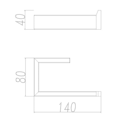 Cavallo Brushed Yellow Gold Square Toilet Roll Holder