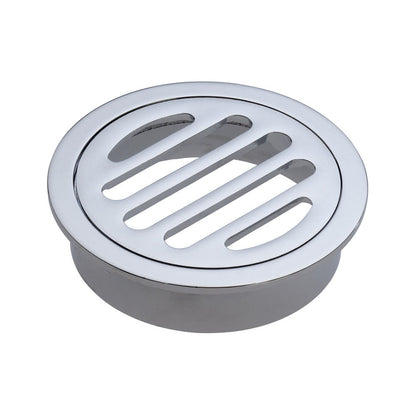 Round Floor Waste, Round Grate, 80mm Outlet