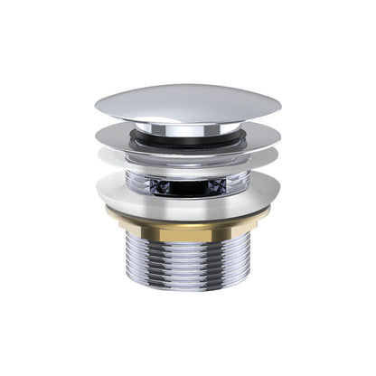 Pull Out Pop Up Bath Waste 40mm Chrome with Overflow 55mm Thread Length