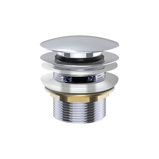 Pull Out Pop Up Bath Waste 40mm Chrome with Overflow 55mm Thread Length