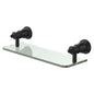 LILLIAN Matte Black Glass Shelf