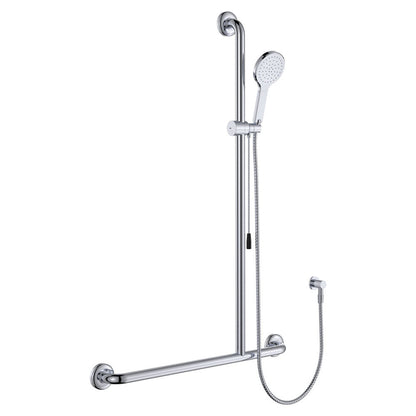 Luciana Care Inverted T Rail Showerwith Push/Pull Slider, Right-Hand