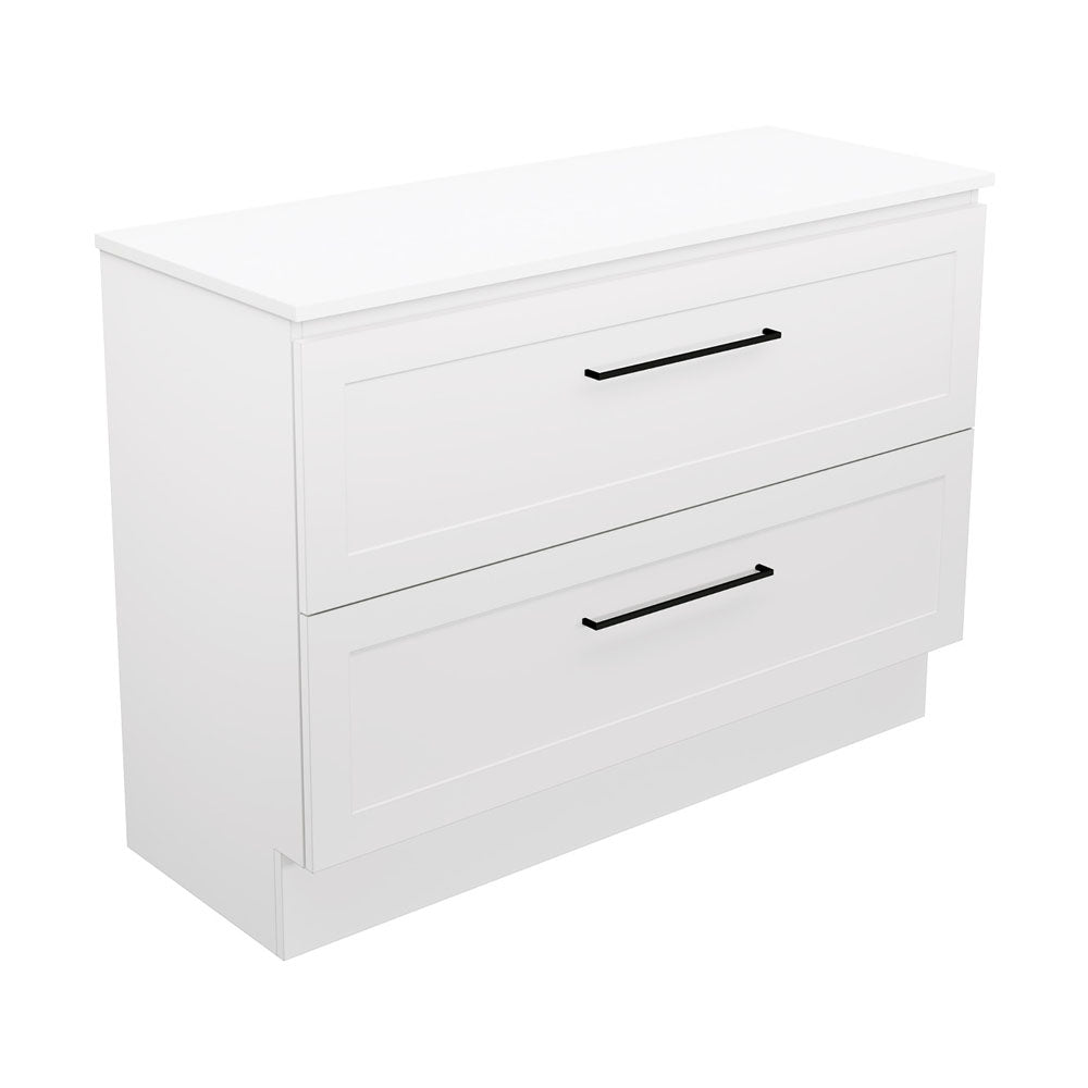 Newport All Drawer 1200 Double Bowl Floor Standing Vanity