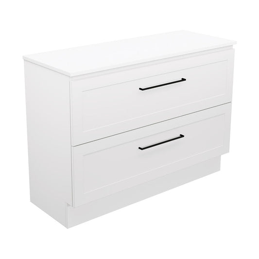Newport All Drawer 1200 Double Bowl Floor Standing Vanity