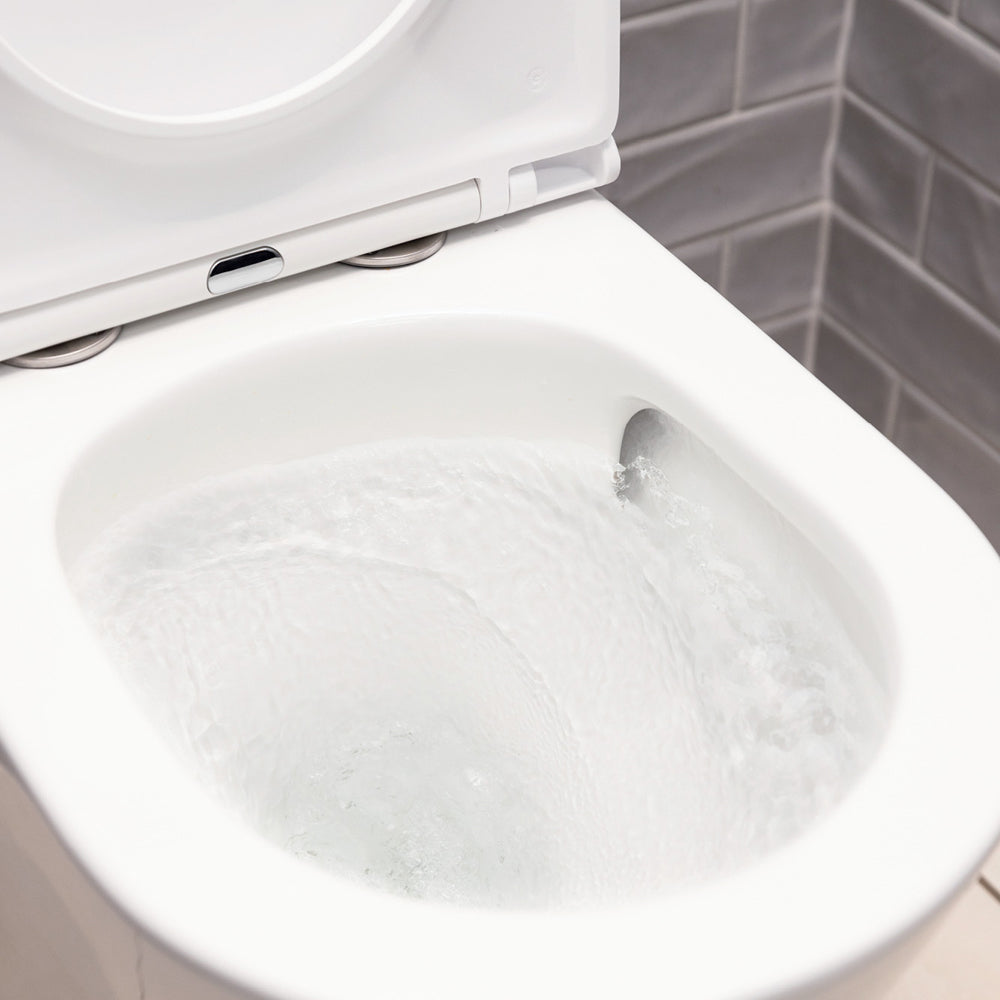 Aluca Back-to-Wall Toilet Suite, Slim Seat