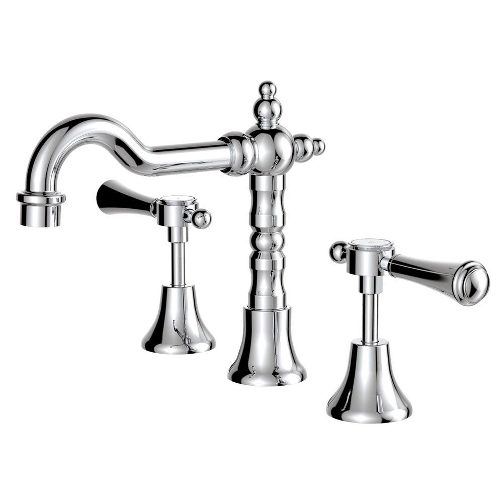 LILLIAN Lever Shepherds Crook Basin Set Chrome