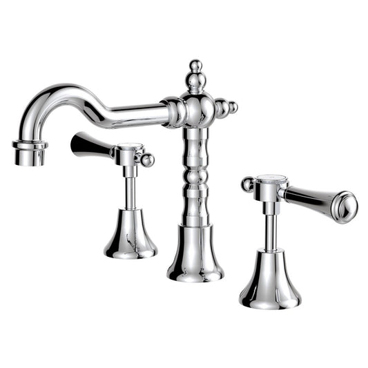 LILLIAN Lever Shepherds Crook Basin Set Chrome