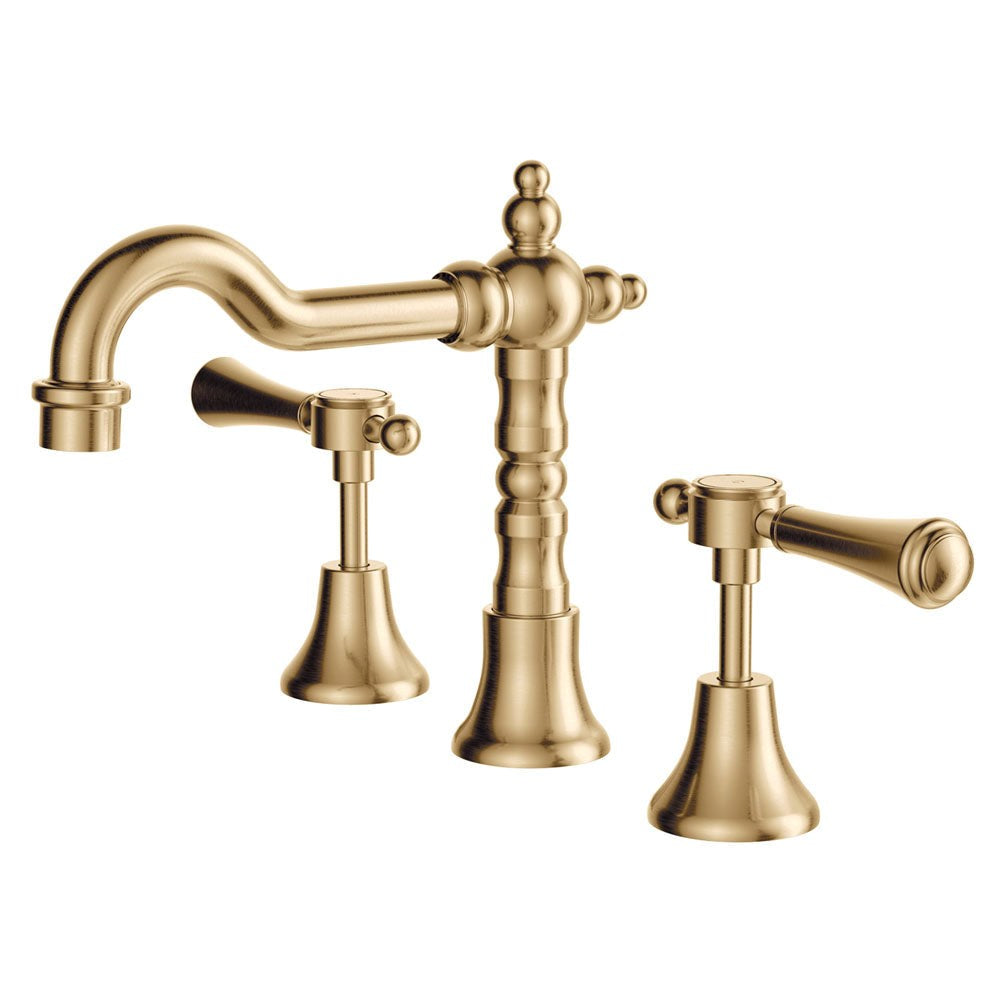 LILLIAN Lever Shepherds Crook Basin Set Urban Brass