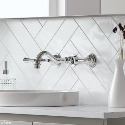LILLIAN Lever Wall Bath/Basin Set Chrome