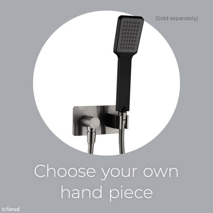 Soft Square Hand Shower Bracket with Hose Gun Metal