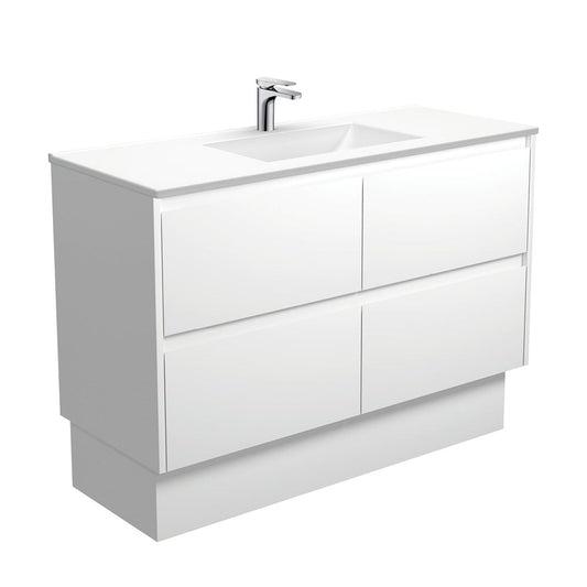 VANESSA AMATO 1200 Matte White Vanity On Kick 1TH