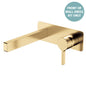 SANSA Basin Wall Mixer Set Dress Kit Urban Brass Soft Square Plate